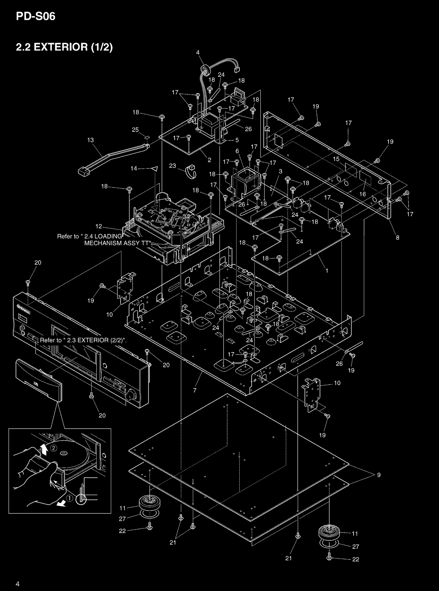 Pioneer PD-S06 CD Player Service Manual (Pages: 44)
