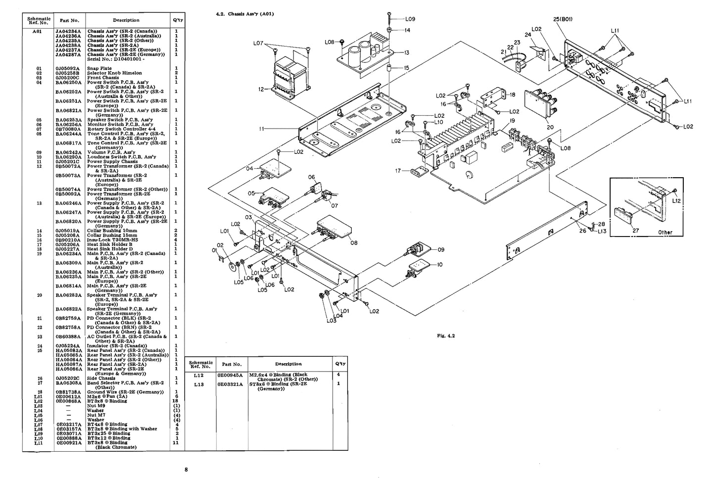 Nakamichi SR-2, SR-2 A & E Stereo Receiver Owner Service Manual (Pages: 90)