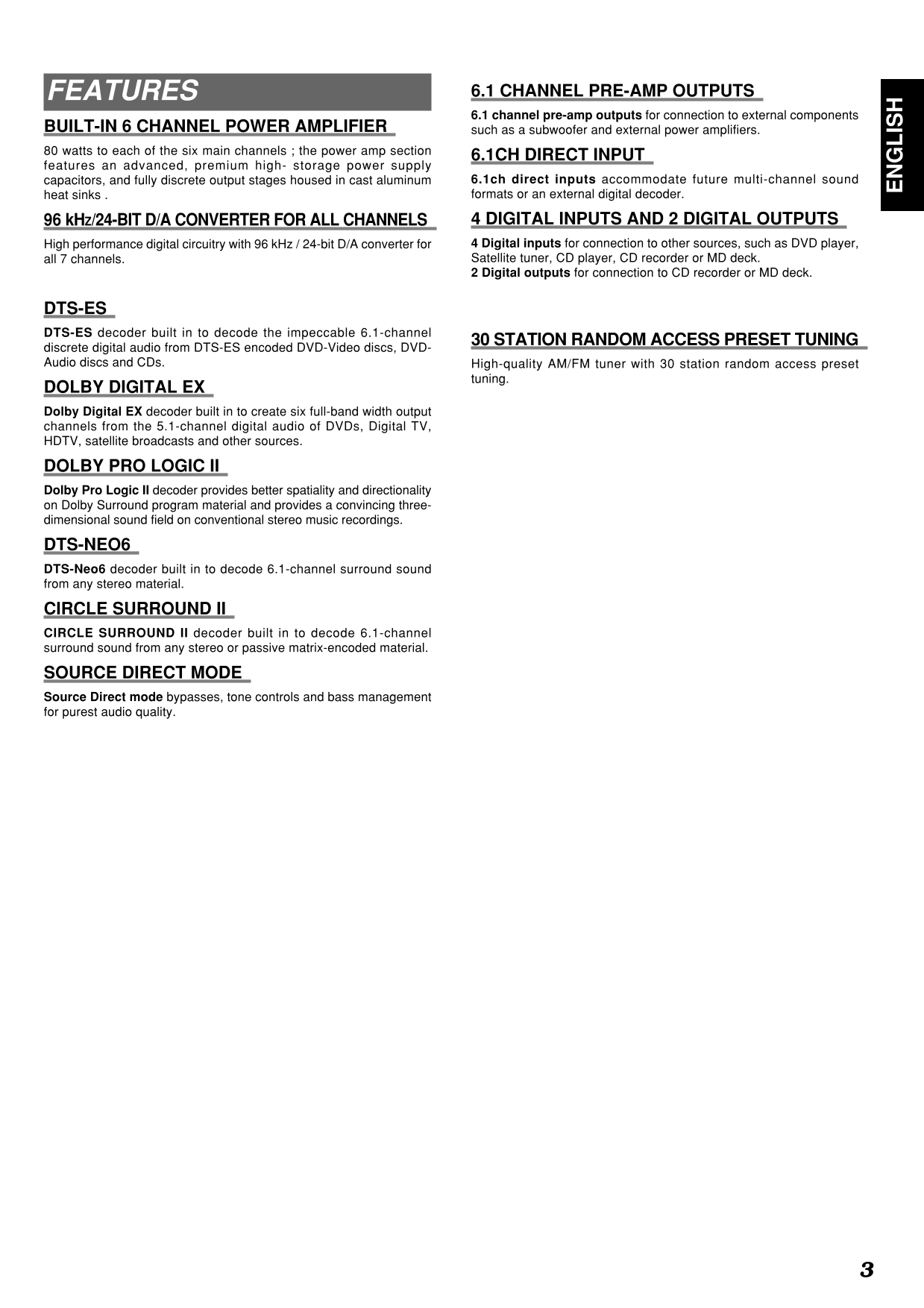 Marantz SR4300 AV Receiver Owner/ User Manual (Pages: 45)