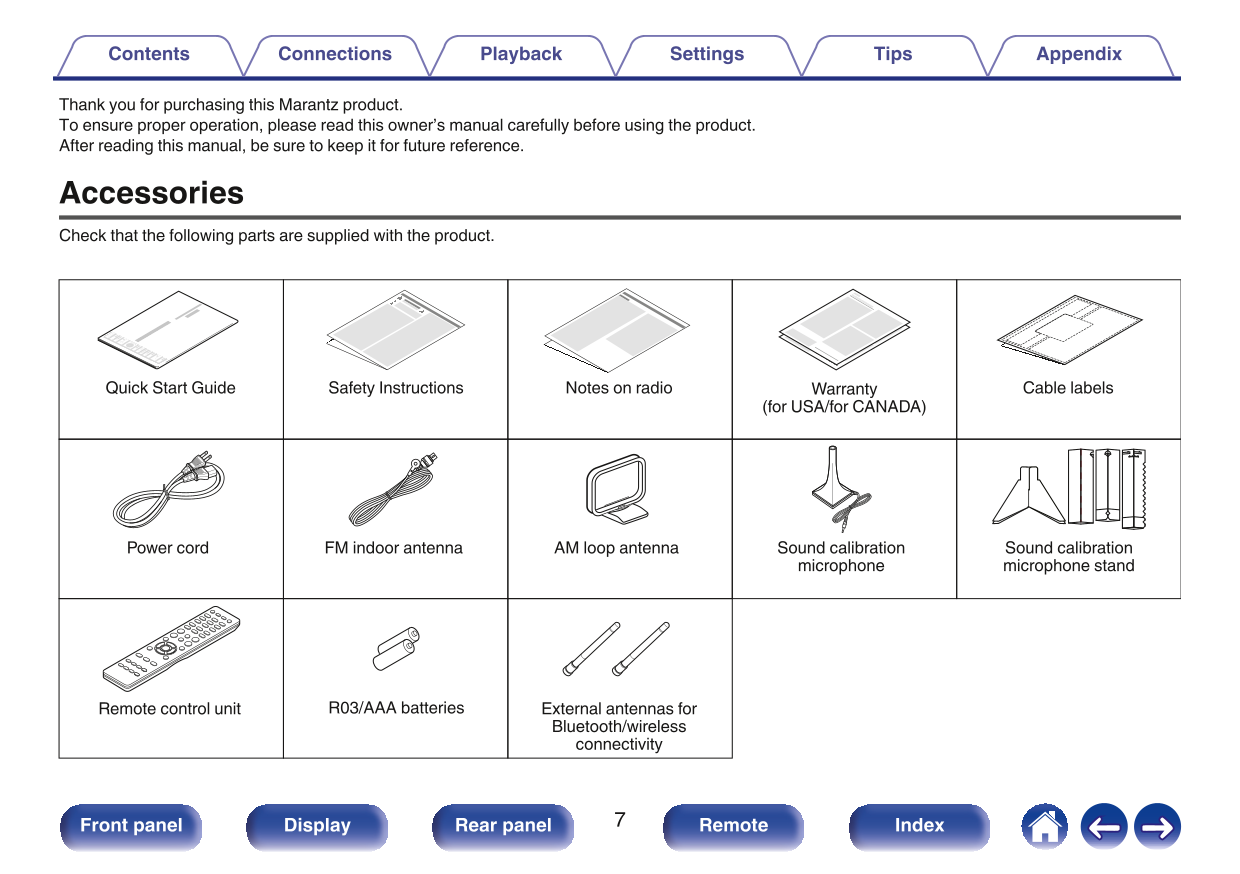 Marantz SR6011 AV Receiver Owner/ User Manual (Pages: 318)