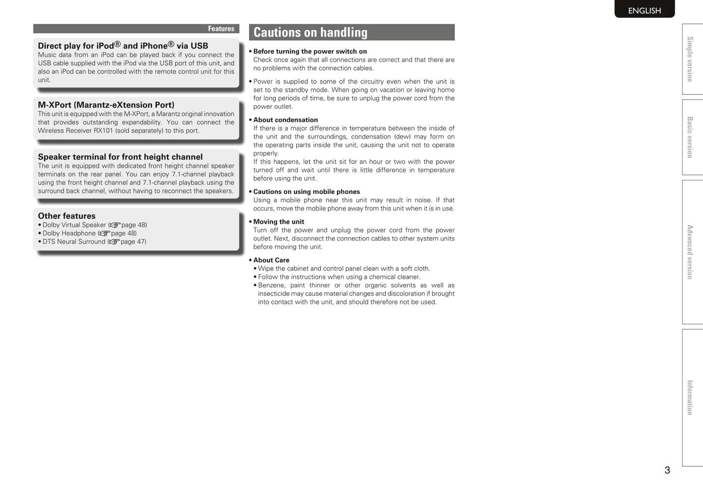 Marantz SR7005 AV Receiver Owner/ User Manual (Pages: 128)