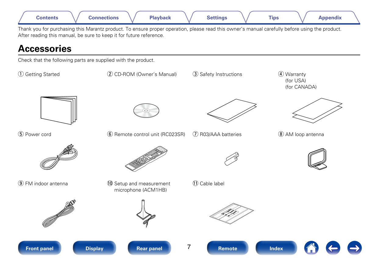 Marantz SR7008 AV Receiver Owner/ User Manual (Pages: 286)