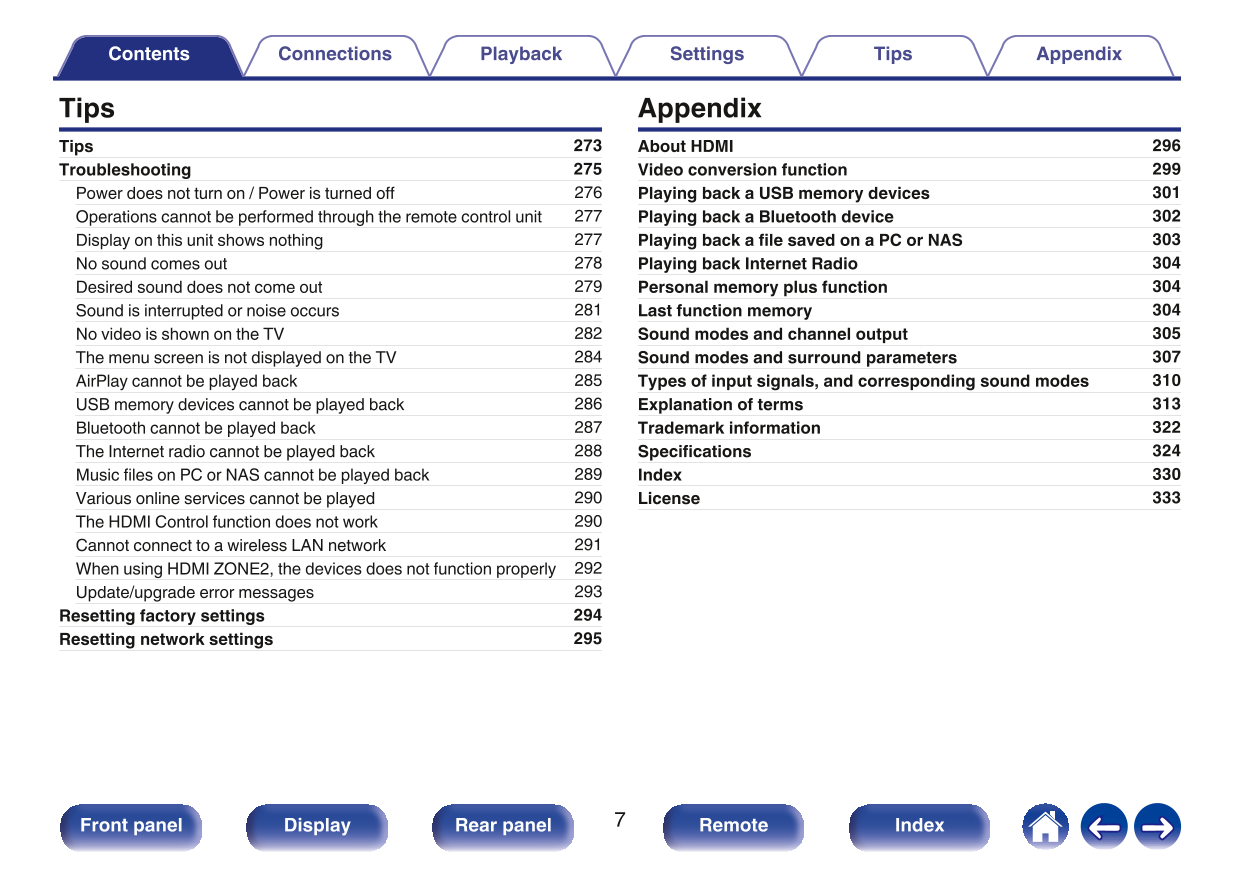 Marantz SR7012 AV Receiver Owner/ User Manual (Pages: 344)