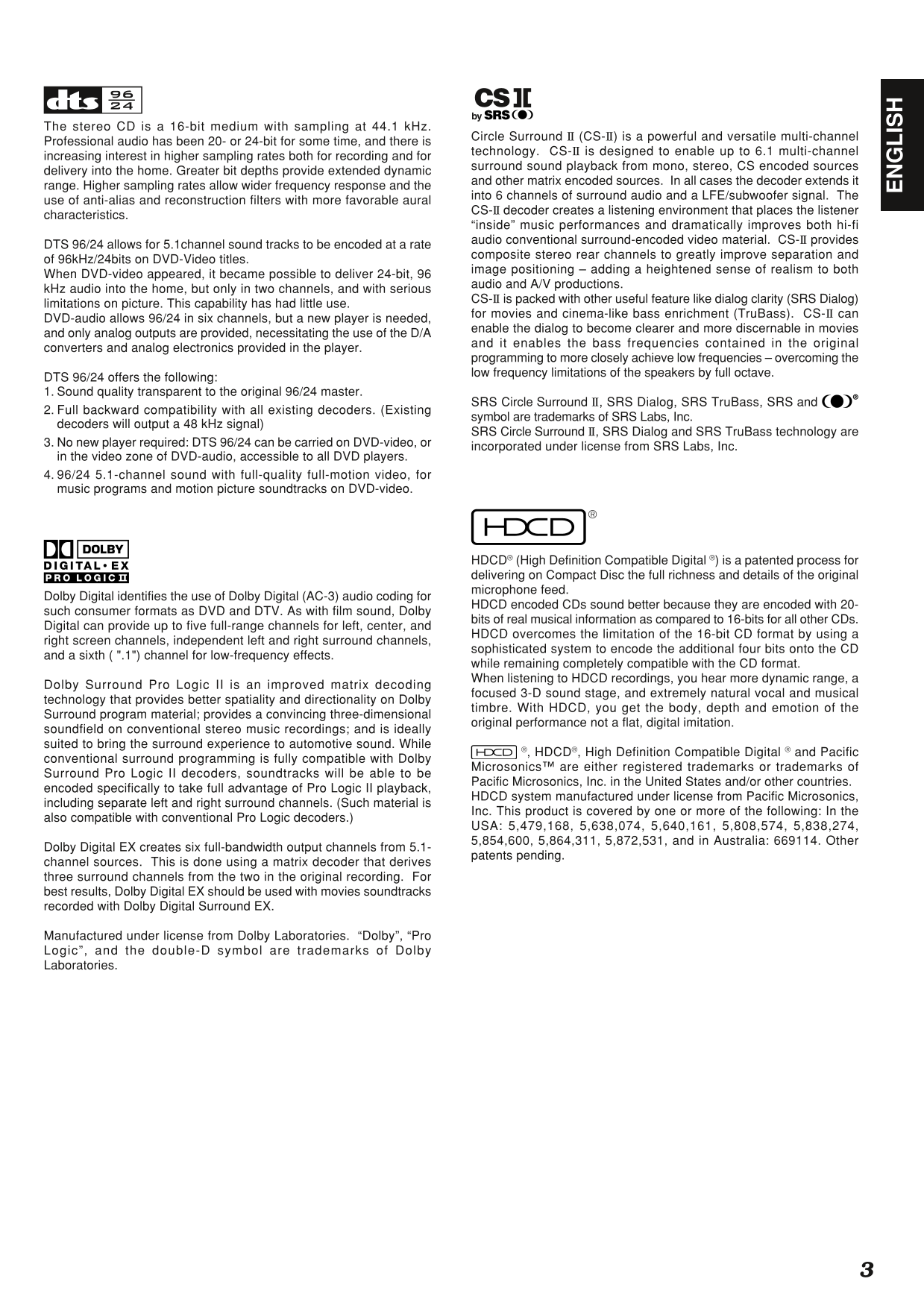 Marantz SR7300 OSE AV Receiver Owner/ User Manual (Pages: 53)