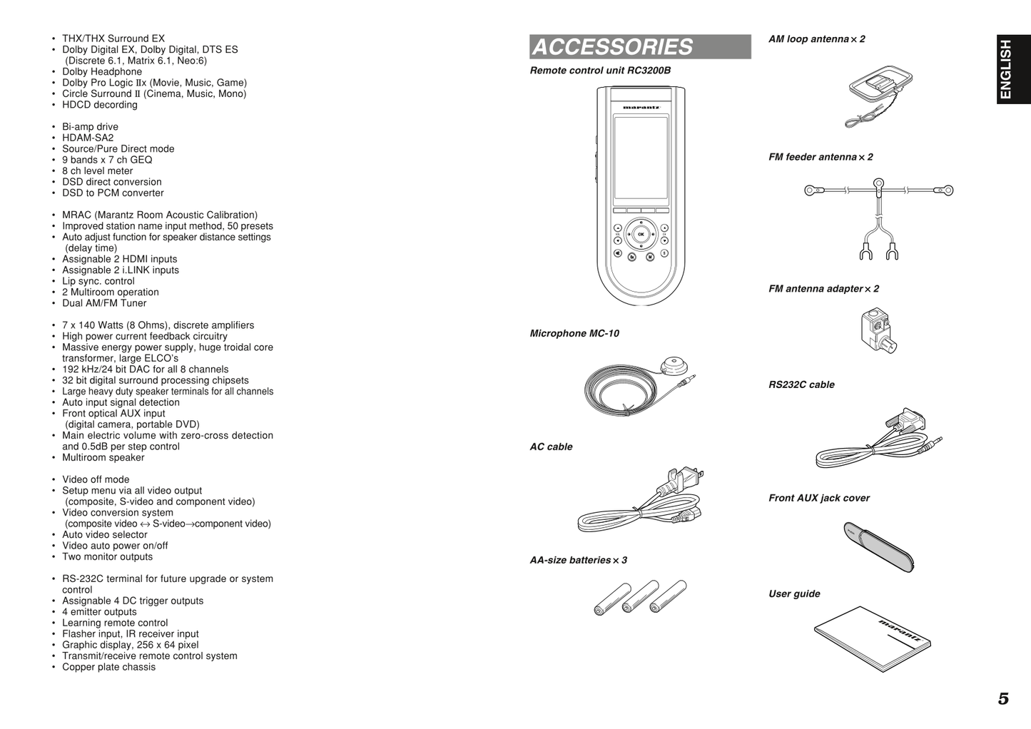 Marantz SR9600 AV Receiver Owner/ User Manual (Pages: 68)