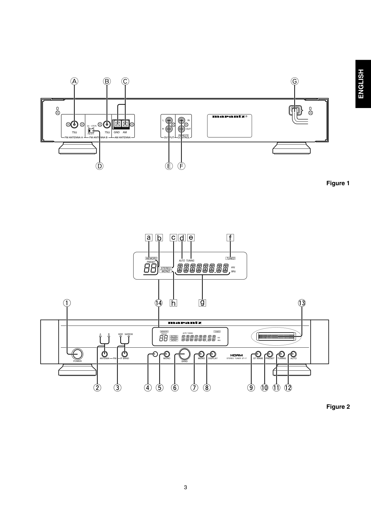 Marantz ST-17 Stereo Tuner Owner/ User Manual (Pages: 15)