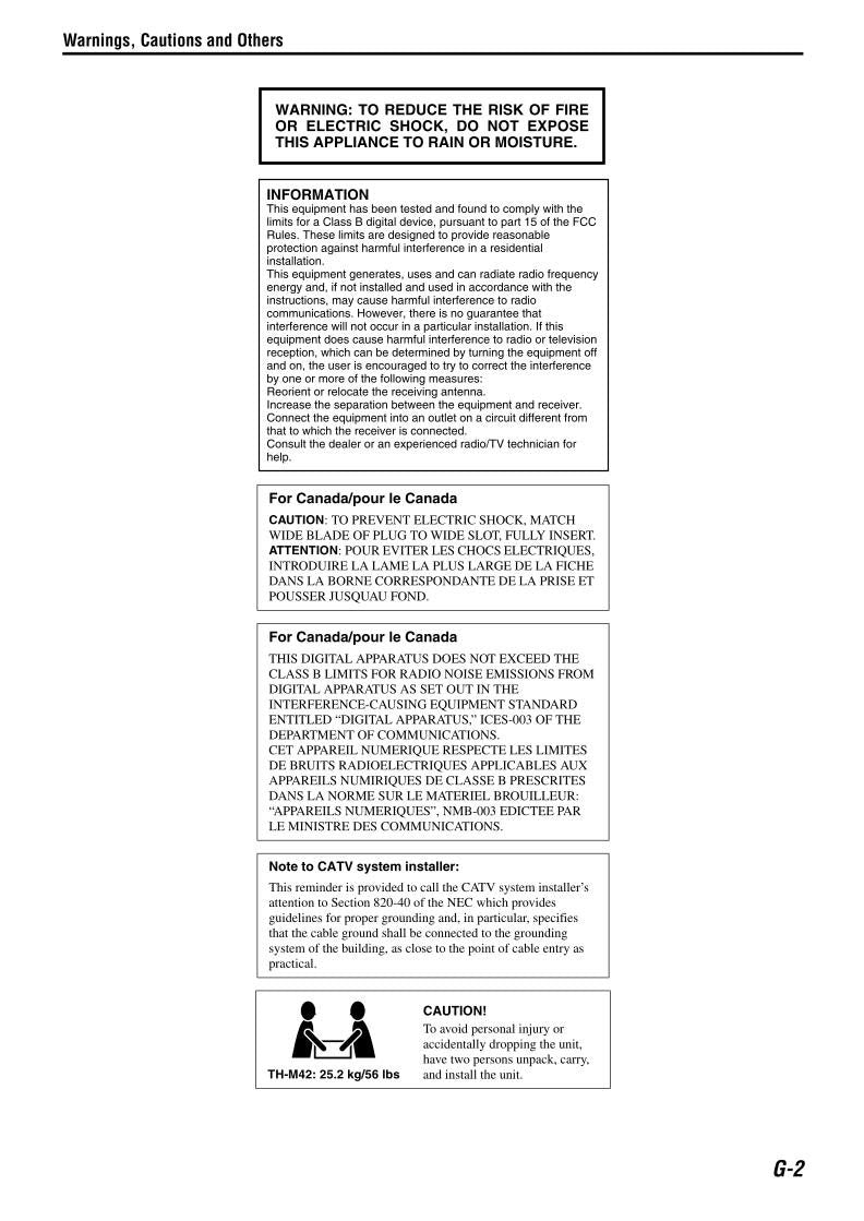 JVC THM42 Home Theater System Operating Manual