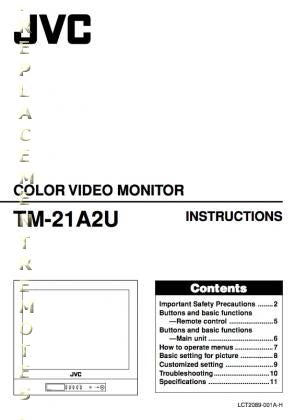 JVC TM21 A 2U TV Operating Manual