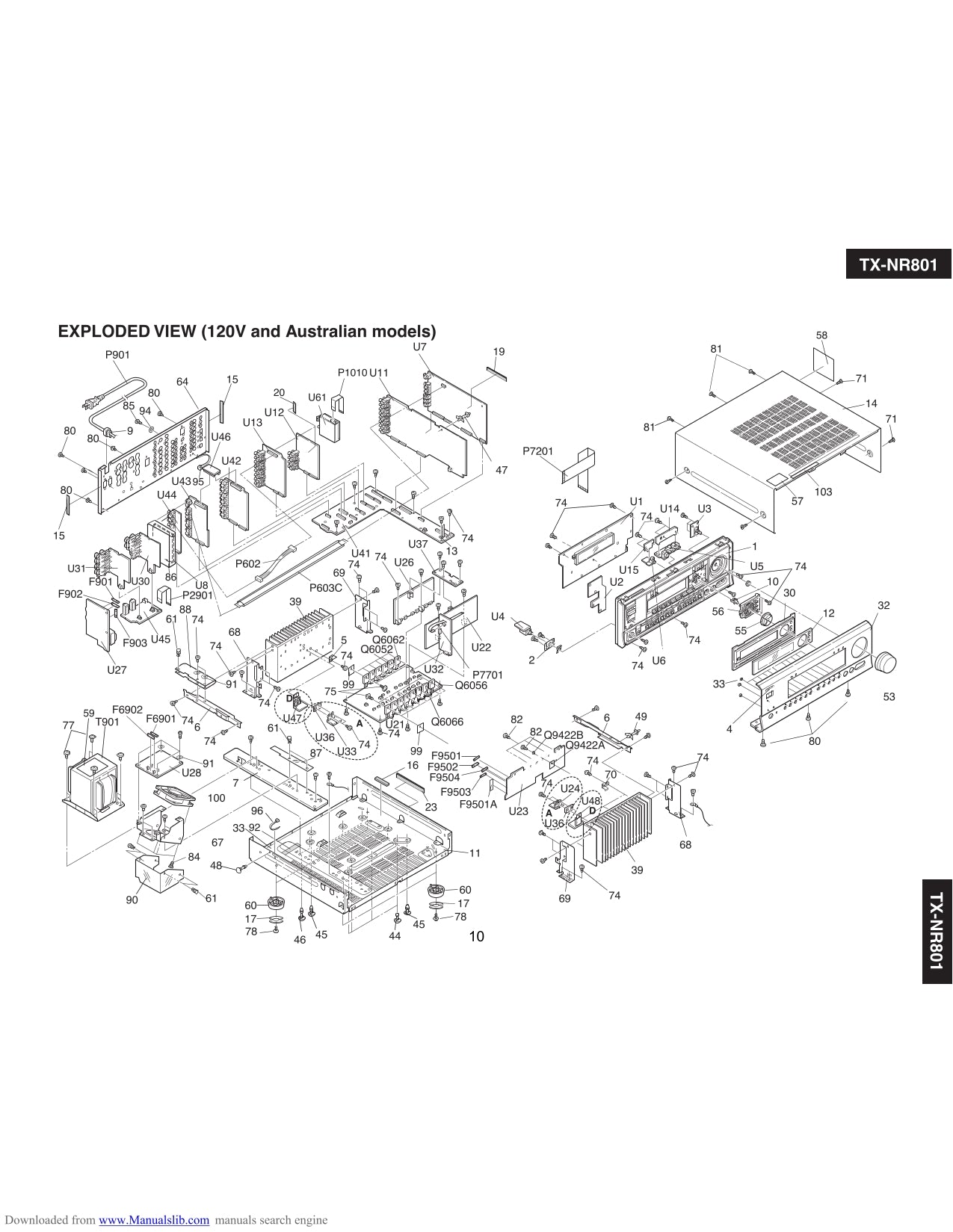 Onkyo TX-NR801 & E AV Receiver Service Manual (Pages: 117)