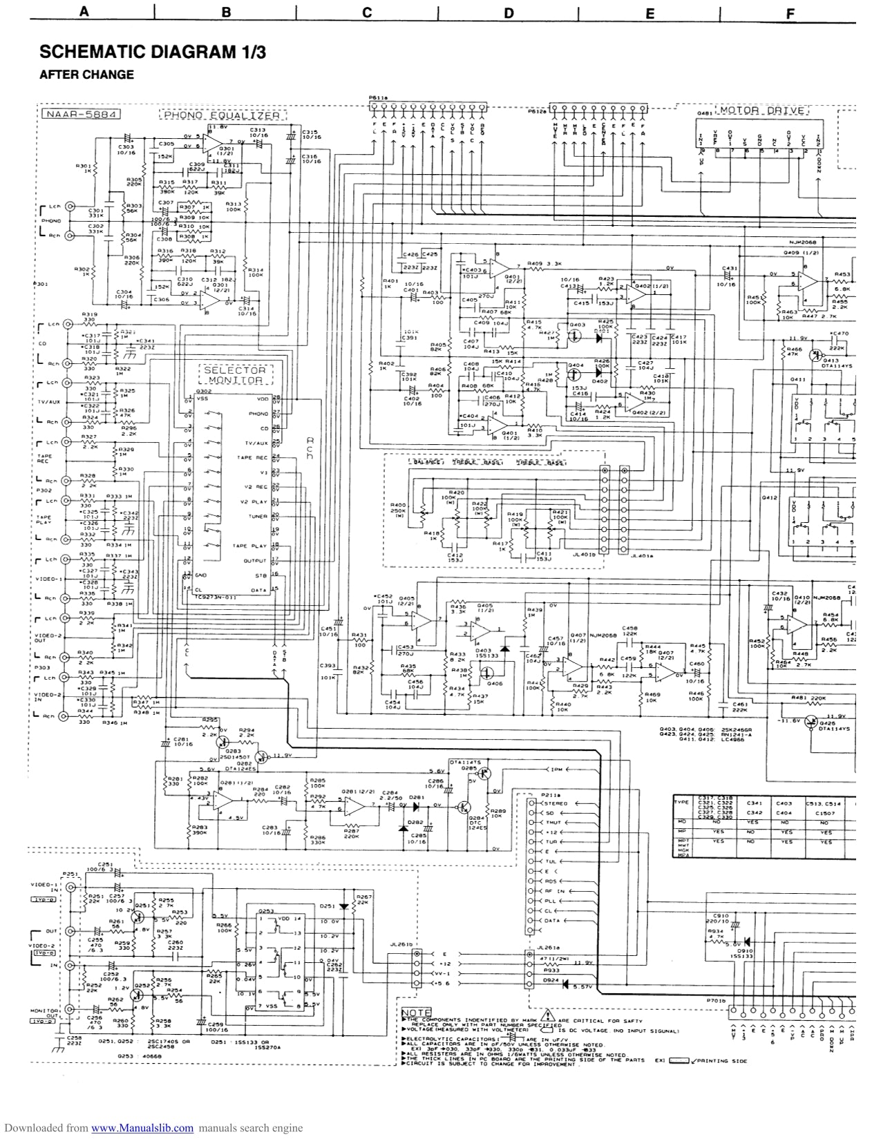Onkyo TX-SE500 & TX-SV444 Synthesized Tuner Amplifier Service Manual (Pages: 23)
