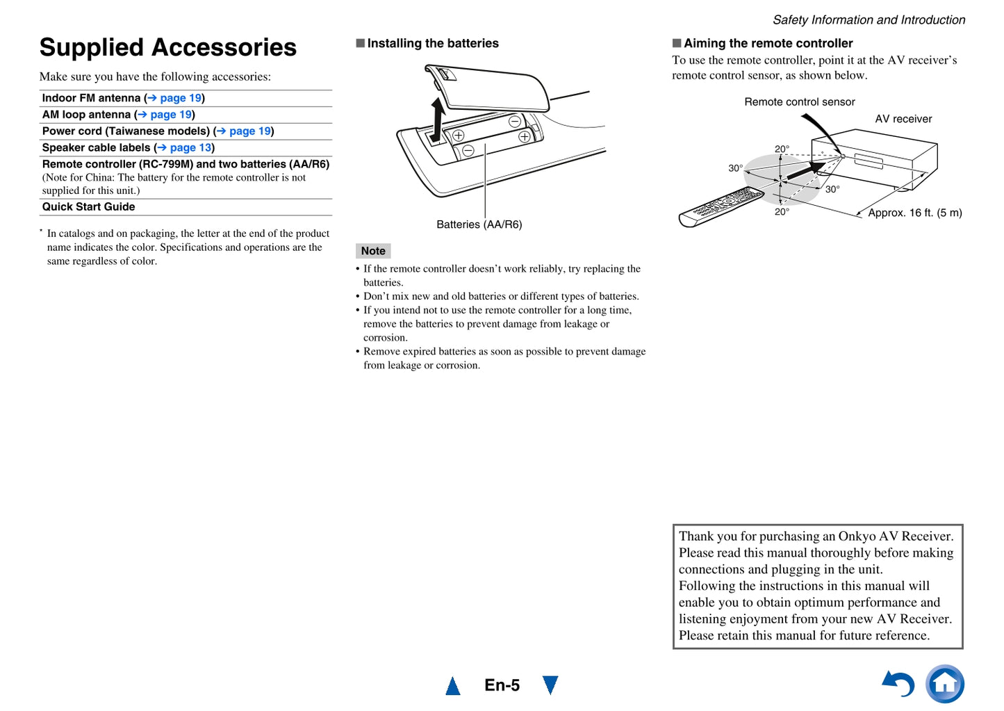Onkyo TX-SR313 Audio Receiver Owner's/ User Manual (Pages: 68)