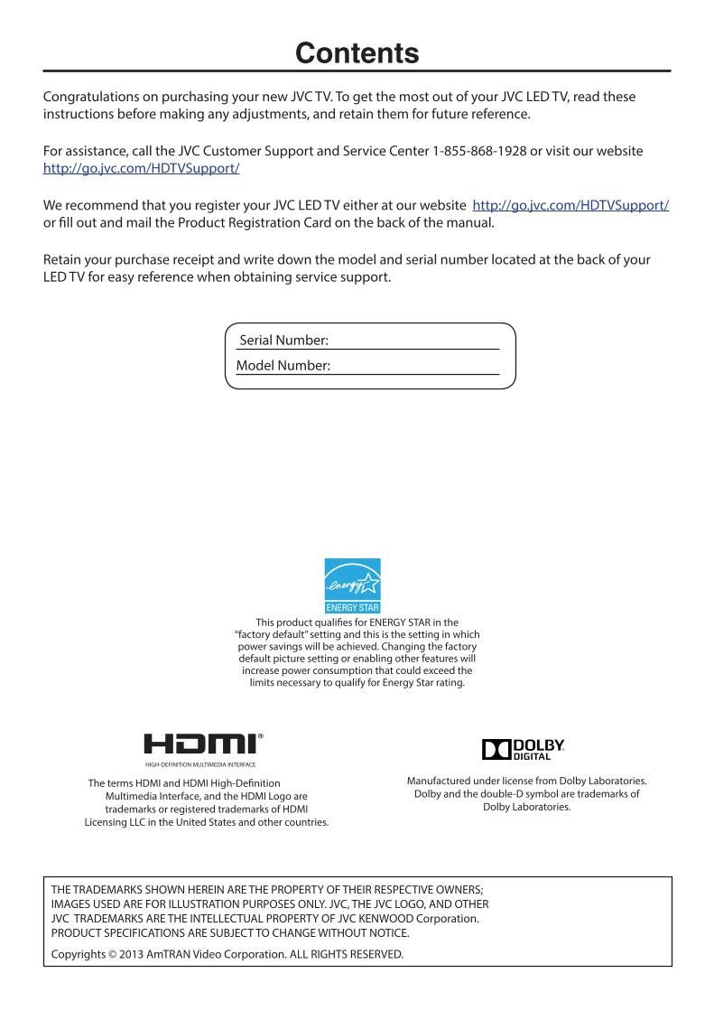 JVC EM32TS TV Operating Manual