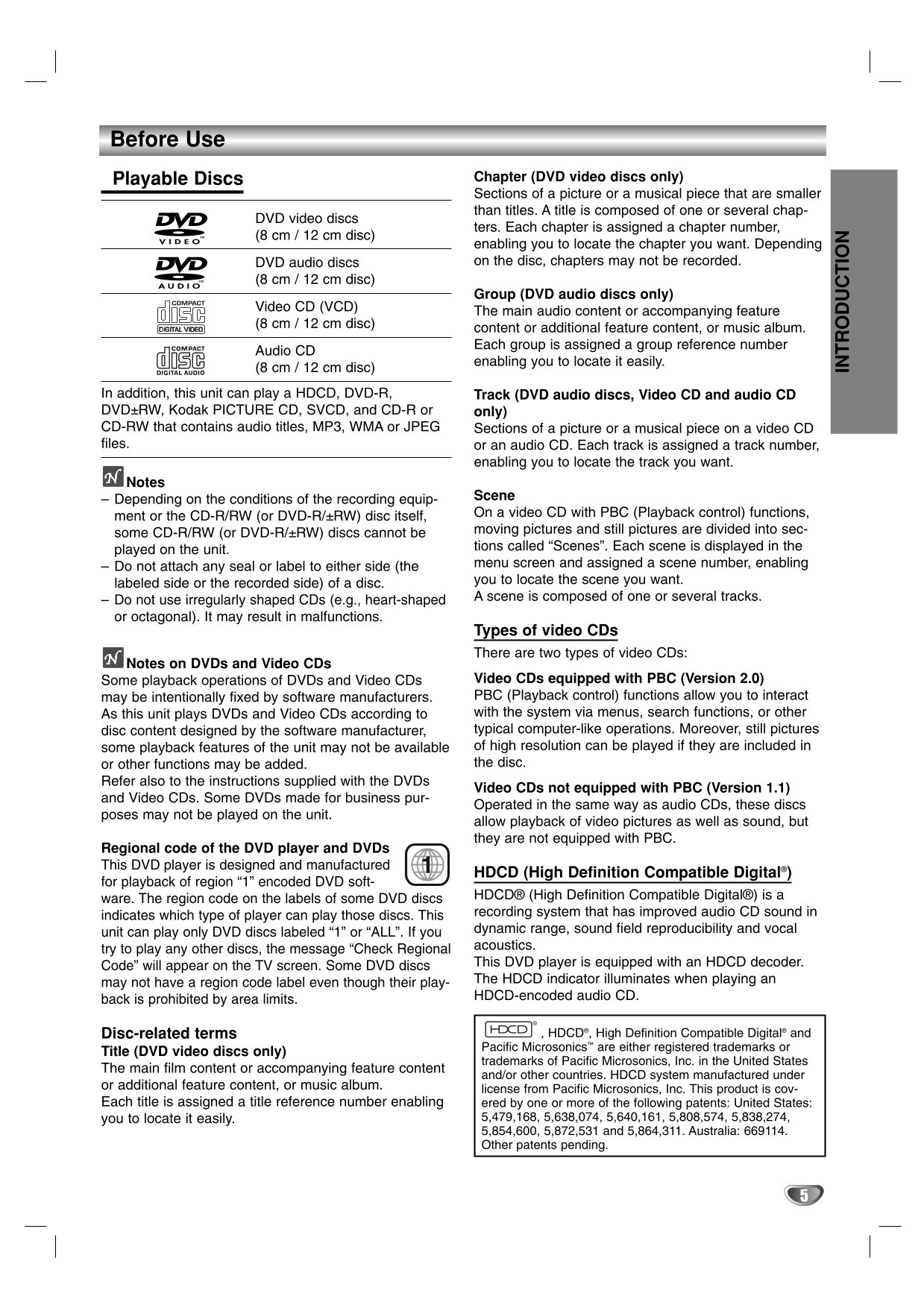 Marantz VC5400 5 Disc CD Changer Owner/ User Manual (Pages: 34)