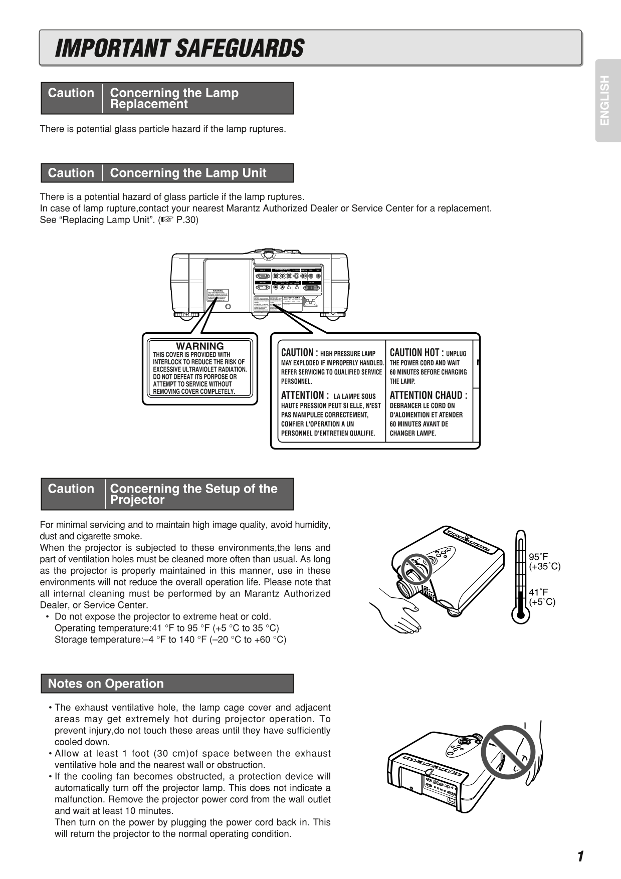 Marantz VP-12 S 2 DLP Projector Owner/ User Manual (Pages: 40)