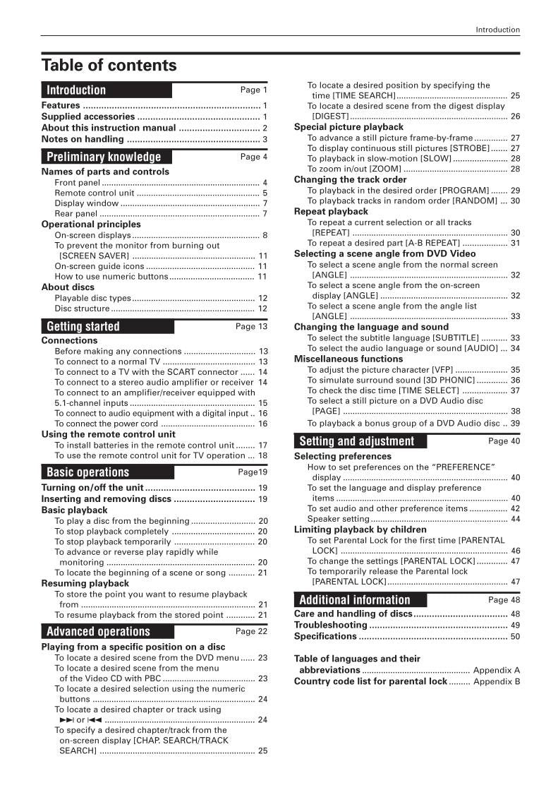 JVC XVD721BK XVD723GD DVD Player Operating Manual