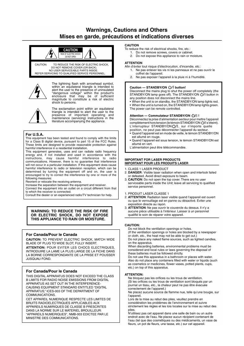 JVC xvfa90bk XVFA95GD DVD Player Operating Manual