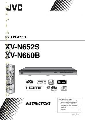 JVC XVN650B XVN652S DVD Player Operating Manual