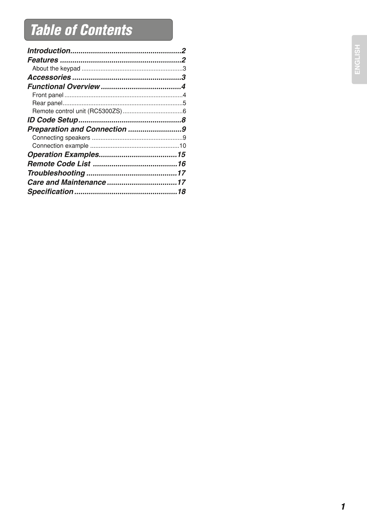 Marantz ZS5300 Multi-Zone Selector Owner/ User Manual (Pages: 77)