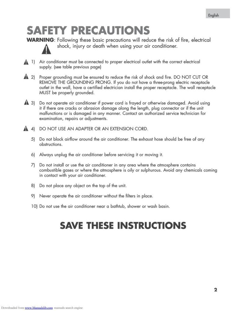 Haier CPA14 XHJ Air Conditioner Unit Operating Manual