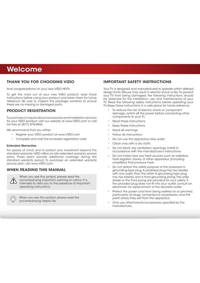 Vizio E700iB3 TV Operating Manual