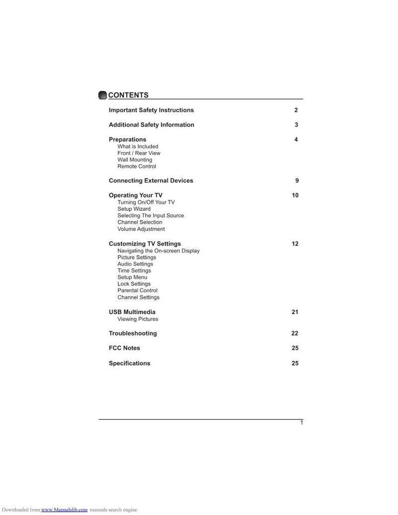 Element ELFJ4816H TV Operating Manual