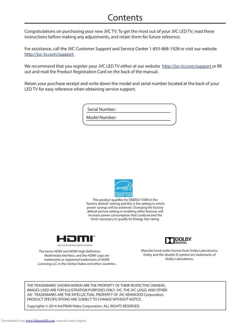 JVC EM48FTR TV Operating Manual