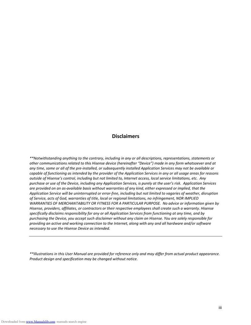 Hisense 32 H 4C TV Operating Manual