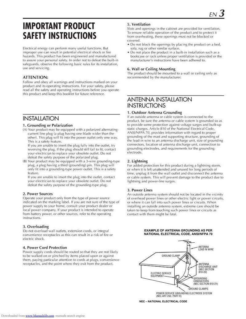 JVC HRS7800U Operating Manual
