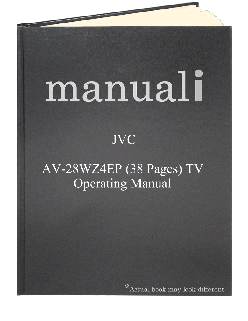JVC AV-28WZ4EP (38 pages) TV Operating Manual
