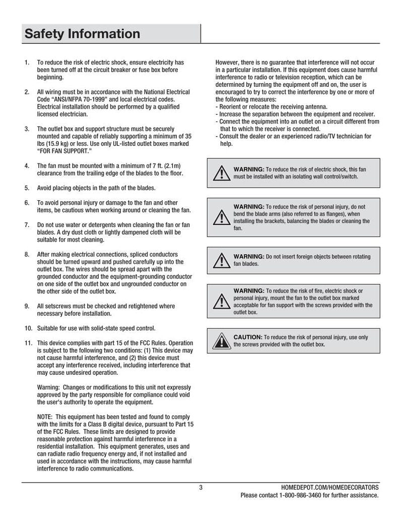 Home Decorators Collection KENSGROVE LED 64 IN YG493BBN YG493BEB YG493BWH Ceiling Fan Operating Manual