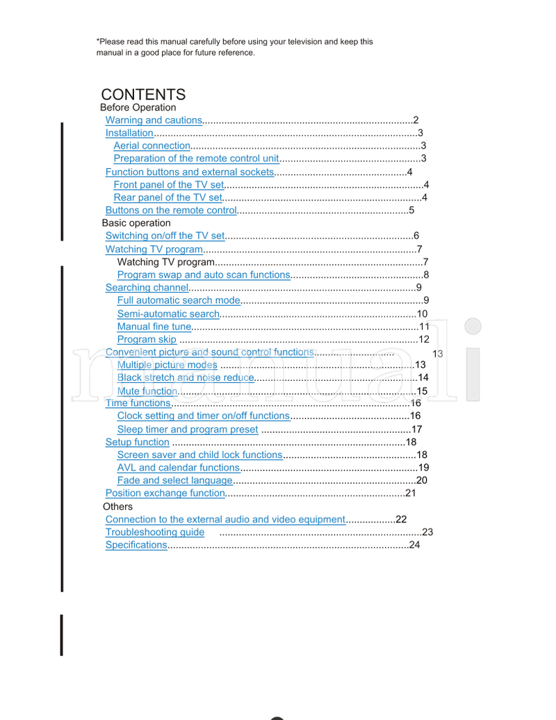 Haier 29F9D-P 29T9D-P 29F9D 29T9D (26 pages) TV Operating Manual