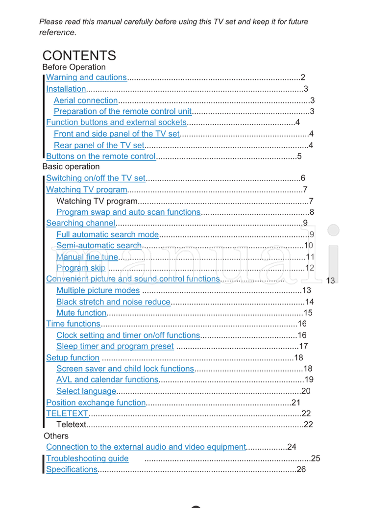 Haier 29F9D 29F9D-P (28 pages) TV Operating Manual