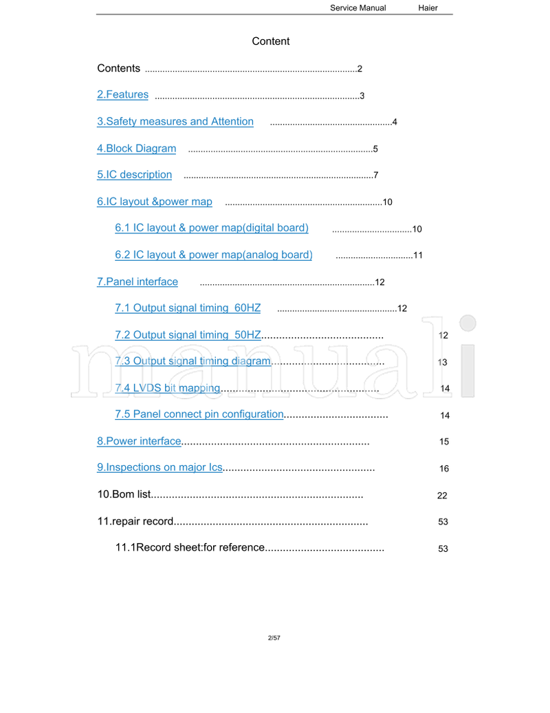 Haier -8888-34 (23 pages) TV Service Manual