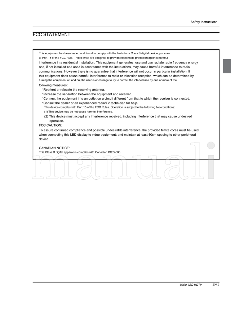 Haier 0090509595 HL40XSL2 HL40XSLW2 HL46XSL2 HL46XSLW2 HL32XSL2 (39 pages) TV Operating Manual