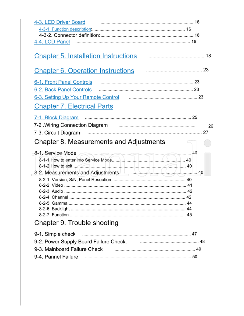 Haier TV1001S015V0 HLC22XSLW2 HLC22XSL2 HLC22XSL2a MTK5305 (26 pages) TV Service Manual