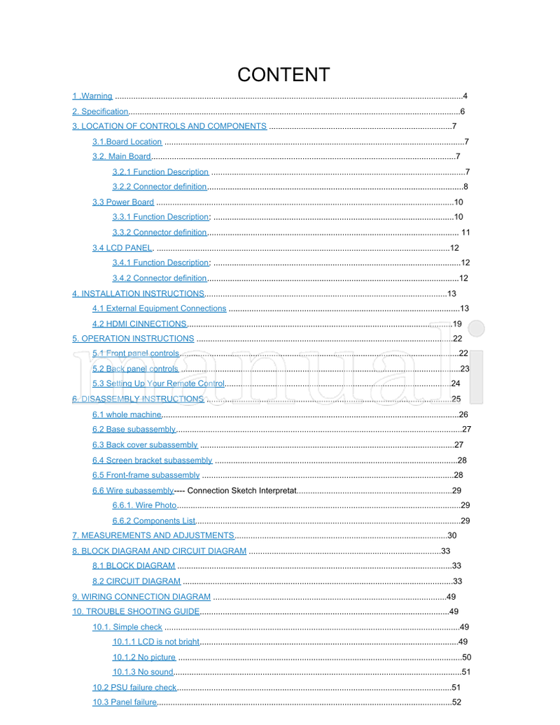 Haier HLC26B-B (54 pages) TV Service Manual