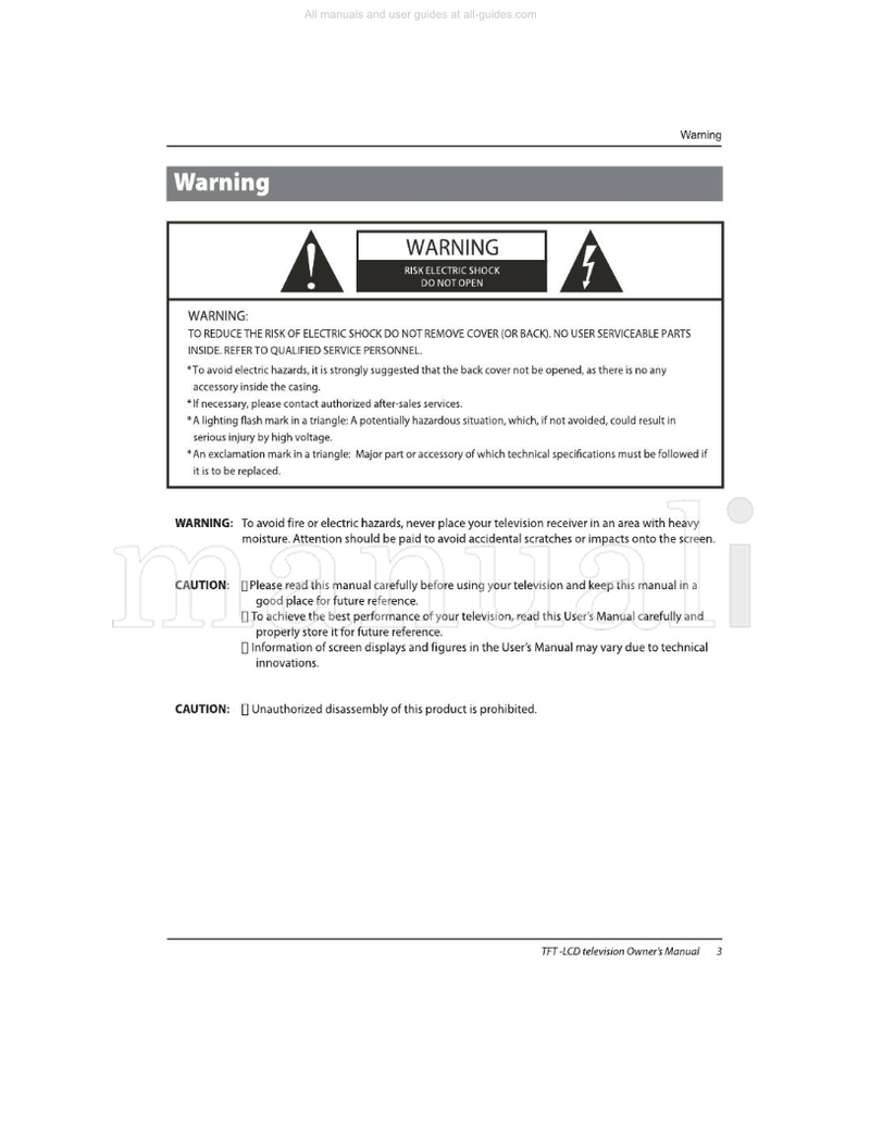 Haier L19T3 L22T3 HLA19T2 HLA22T2 (30 pages) TV Operating Manual