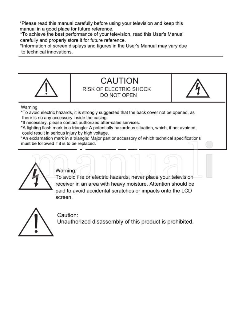 Haier L26V6-A8 L32V6-A8 L37V6-A8 (40 pages) TV Operating Manual