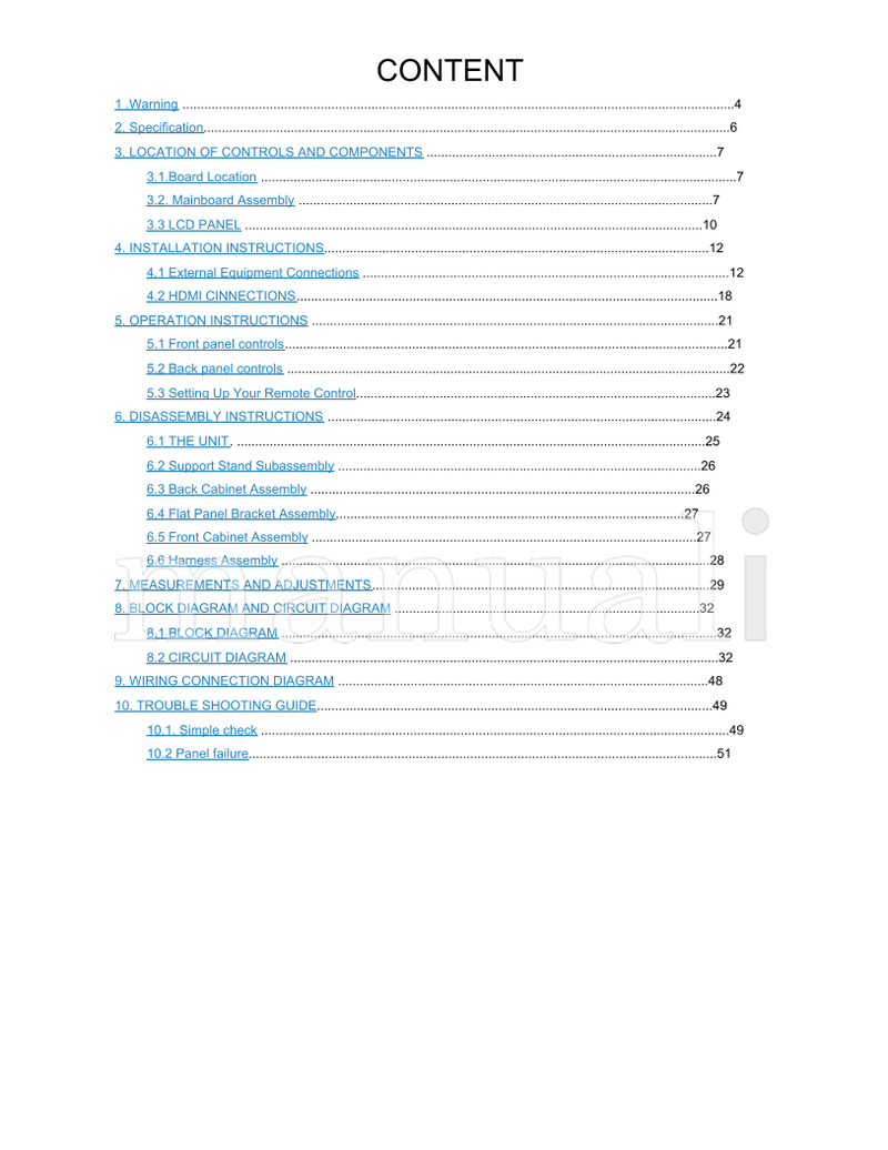 Haier MTK5380 (54 pages) TV Service Manual