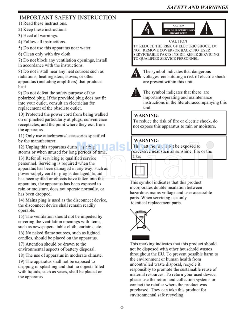 Haier LE19B610 (17 pages) TV Operating Manual