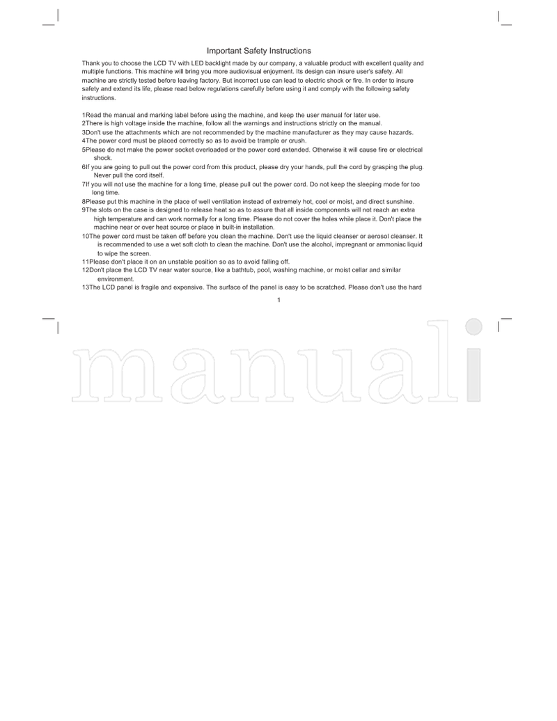 Haier LE19K800 LE22K800 LE24K800 (26 pages) TV Operating Manual