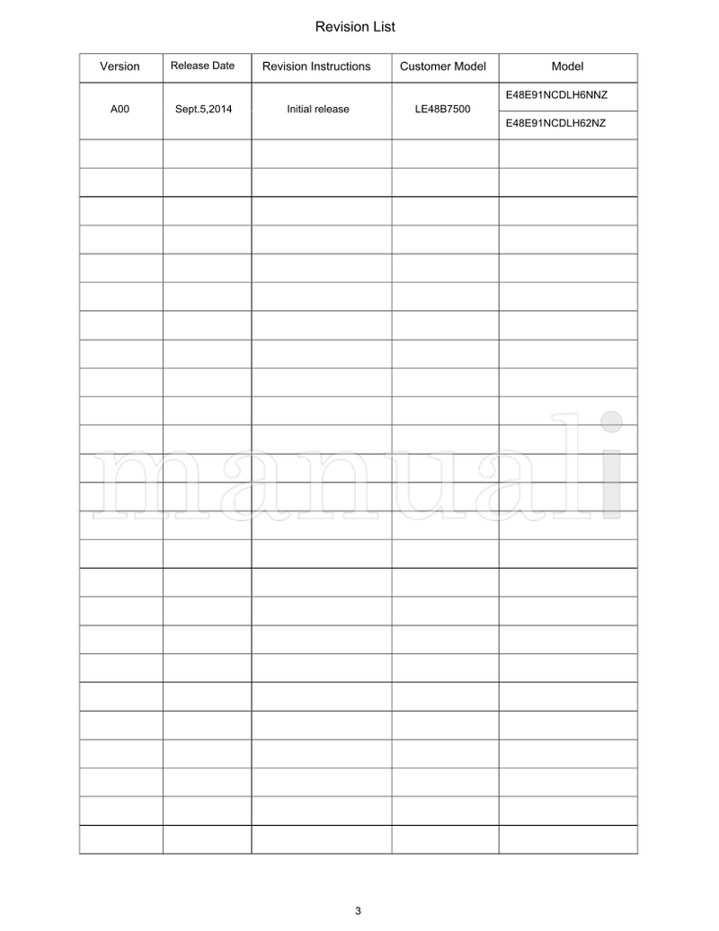 Haier LE48B7500 (58 pages) TV Service Manual