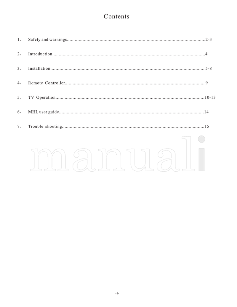 Haier LE48M600 (17 pages) TV Operating Manual