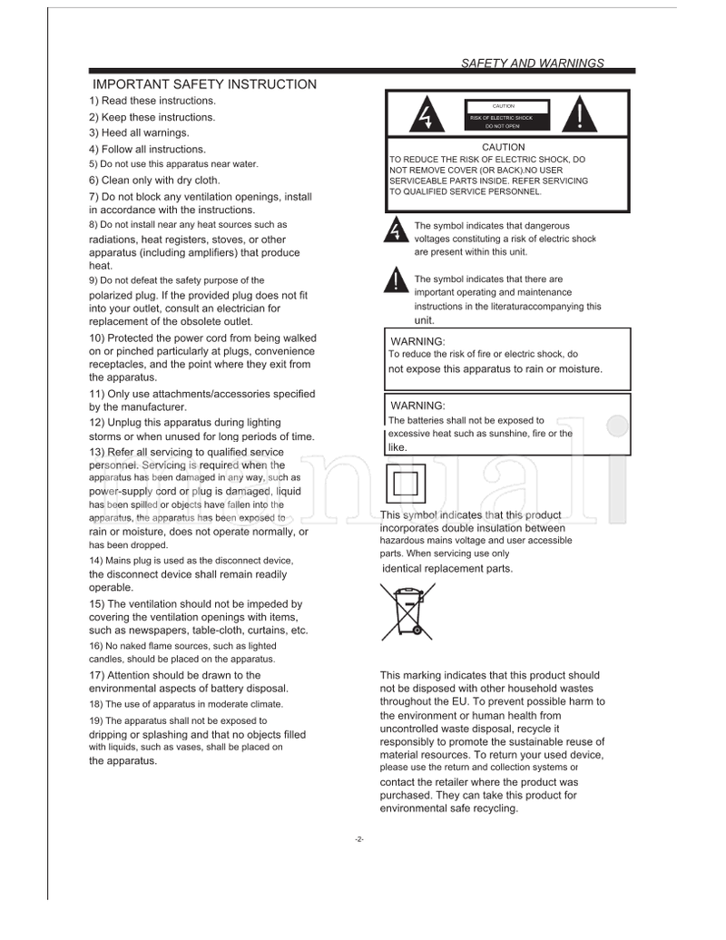 Haier LE55B8000 (17 pages) TV Operating Manual