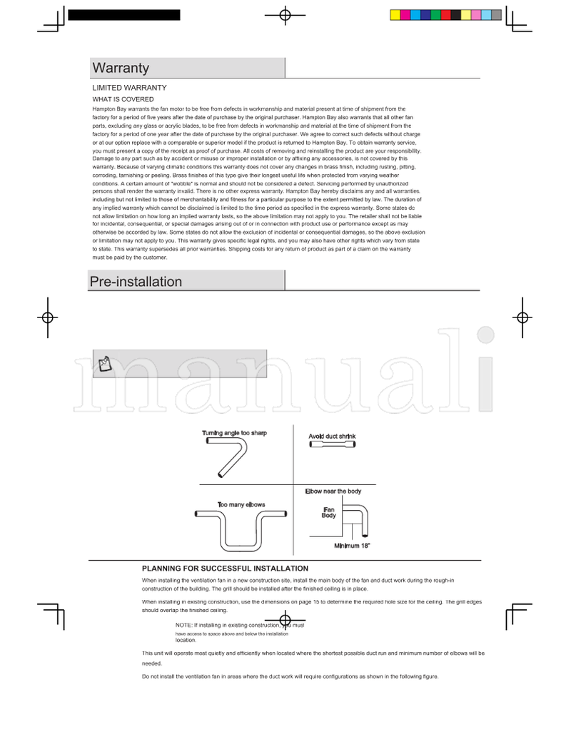Hampton Bay HAMPTON BAY 80213 (25 pages) Ceiling Fan Operating Manual