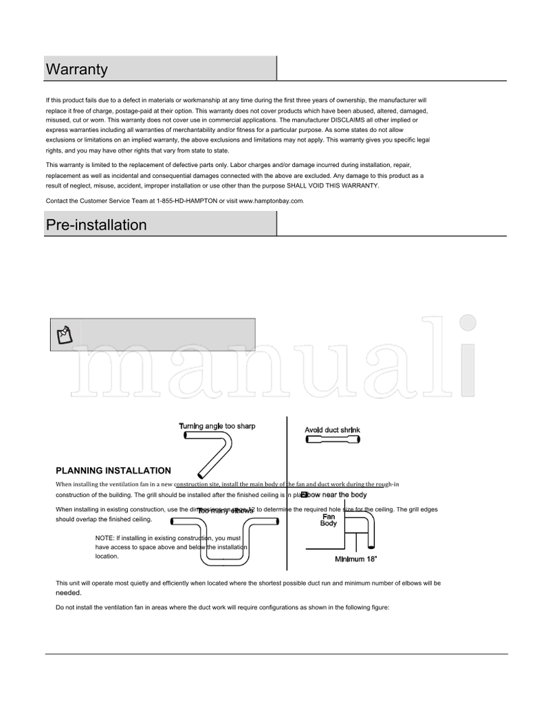 Hampton Bay BPT18-34ALE-2 BPT18-54AL-1 (42 pages) Ceiling Fan Operating Manual