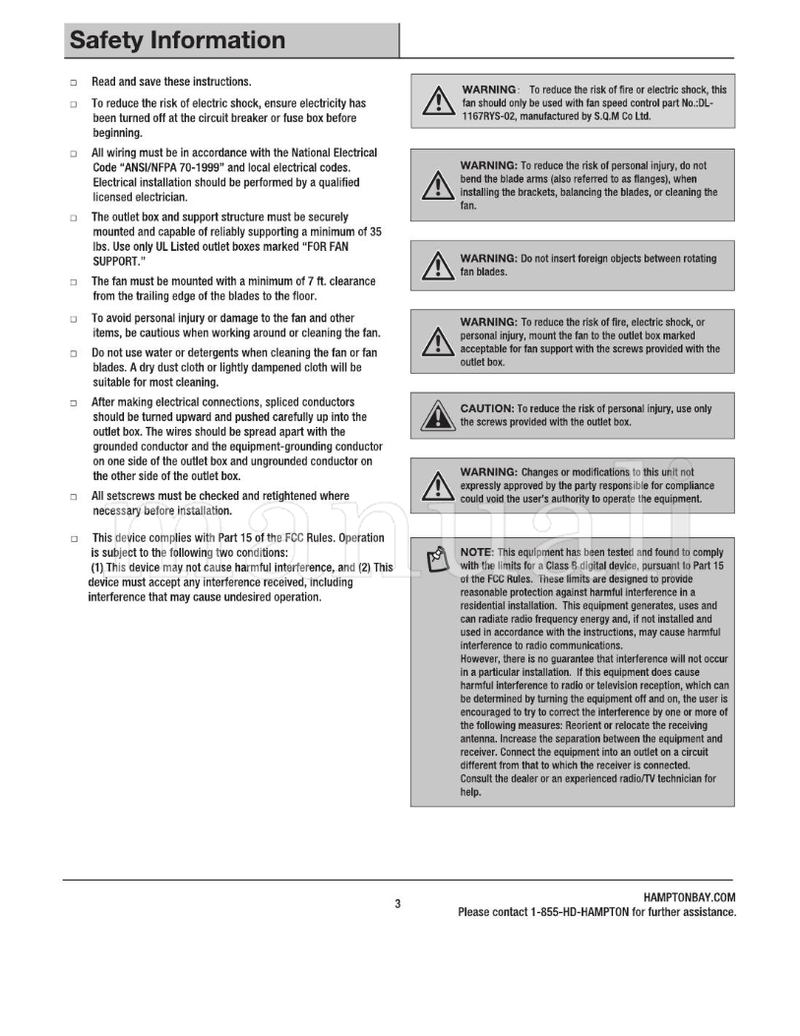 Hampton Bay HAMPTON BAY CAPRICE SW19151R MWH (20 pages) Ceiling Fan Operating Manual