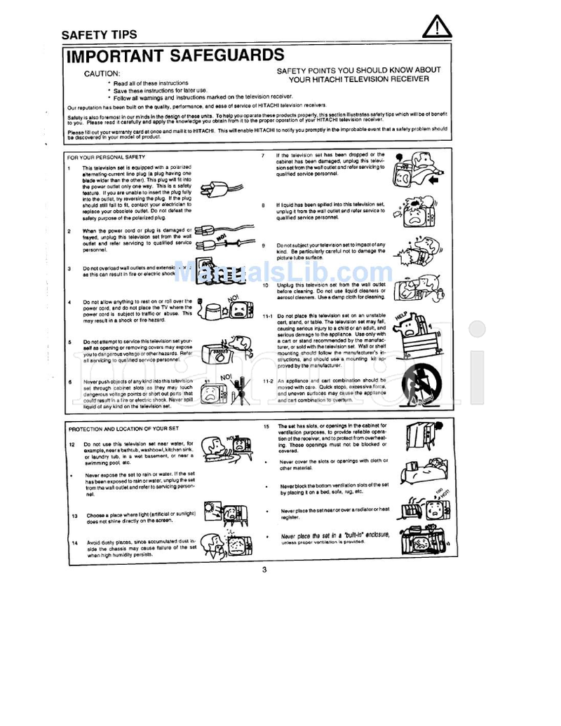Hitachi 6-17 43-47 (49 pages) TV Operating Manual