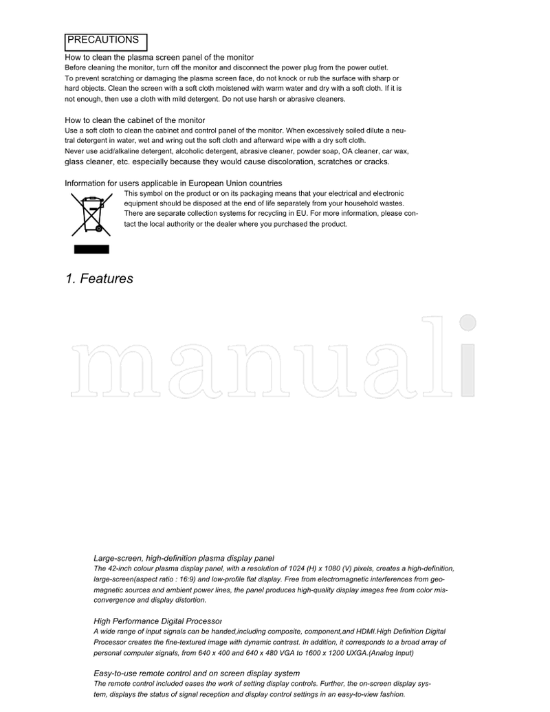 Hitachi SM011 42PD9700C 42PD9700U 42PD9R10 55PD9700C 55PD9700U (97 pages) TV Service Manual