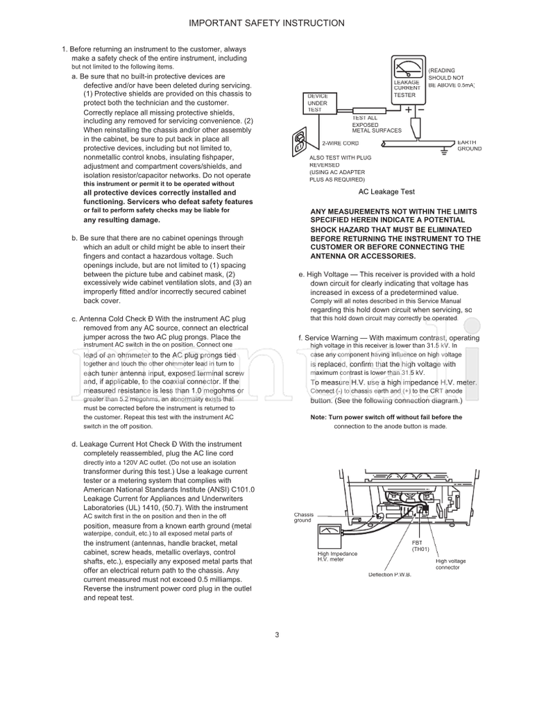 Hitachi 60DX10B 50DX10B 50GX30B 43GX10B 26 04 (119 pages) TV Service Manual
